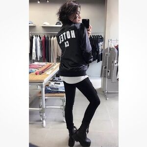 HOTEL 1171 Hotel CA unisex Woman Men’s satin bomber jacket Embroidered Medium M